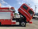 　増トン　救助工作車　消防車　モリタ製　Ｗキャブ　５人乗り　４ＷＤ　タダノ製３段クレーン付　前後ウインチ付　投光器　貫通式収納　ワイド角足アウトリガ（37枚目）