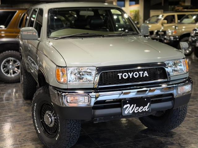 ハイラックスサーフ ＳＳＲ－Ｘ　４Ｒｕｎｎｅｒスタイル　ＮＥＷペイント　点検交換整備済み　リフトアップ　１６インチＡＷ　ＢＦグッドリッチ　ＴＯＹＯＴＡグリル　レトロキャメルシートカバー　ナビ　ＥＴＣ　ガラスコーティング（3枚目）