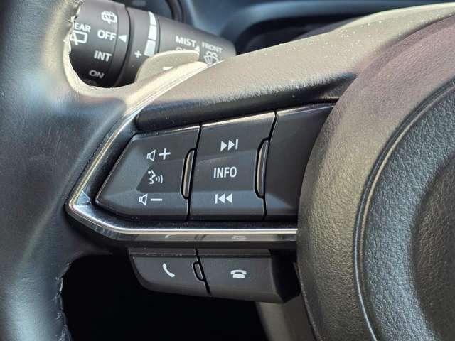 �X�e�A�����O�����ɂ̓I�[�f�B�I�R���g���[���X�C�b�`�𓋍ځB���s���ł��ȒP�ɉ��ʂ̏グ�����A�Ȃ̑���߂��A���[�h�̐؂�ւ����\�ł��B�N�C�b�N�ɐ؂�ւ��Ă��D�݂̉��y�Ŋy�����h���C�u���I