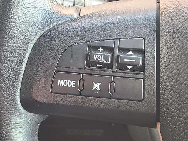 �X�e�A�����O�����ɂ̓I�[�f�B�I�R���g���[���X�C�b�`�𓋍ځB���s���ł��ȒP�ɉ��ʂ̏グ�����A�Ȃ̑���߂��A���[�h�̐؂�ւ����\�ł��B�N�C�b�N�ɐ؂�ւ��Ă��D�݂̉��y�Ŋy�����h���C�u���I