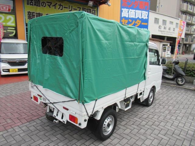 ＧＸ　新品ホロ付き　ランカン式　最大積載量３５０ｋｇ　軽トラック　黒ナンバー登録可事業用登録可　キーレスキー　エアコン　パワステ　ドアバイザー　ラバーマット　オートマ　買取直販車(10枚目)