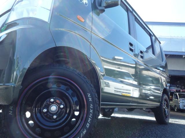 エブリイ ＰＡ　コラムオートマ　ハイルーフ　リフトアップチョイ上げ３５　　ＭＴタイヤ＆ＮＥＷペイントホイール　シートカバー　社外品キーレス　カーキ　ブラックツートン　　ＥＴＣ　ドラレコ付　積載量３５０ｋｇ（3枚目）