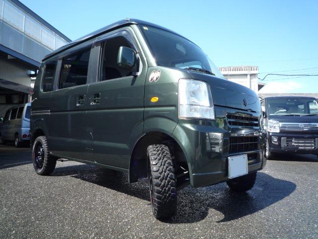 エブリイ ＰＡ　コラムオートマ　ハイルーフ　リフトアップチョイ上げ３５　　ＭＴタイヤ＆ＮＥＷペイントホイール　シートカバー　社外品キーレス　カーキ　ブラックツートン　　ＥＴＣ　ドラレコ付　積載量３５０ｋｇ（11枚目）