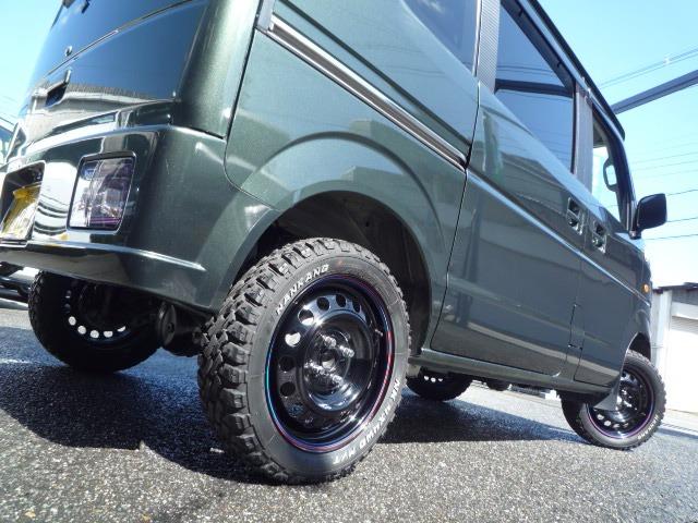 エブリイ ＰＡ　コラムオートマ　ハイルーフ　リフトアップチョイ上げ３５　　ＭＴタイヤ＆ＮＥＷペイントホイール　シートカバー　社外品キーレス　カーキ　ブラックツートン　　ＥＴＣ　ドラレコ付　積載量３５０ｋｇ（22枚目）