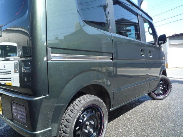 エブリイ ＰＡ　コラムオートマ　ハイルーフ　リフトアップチョイ上げ３５　　ＭＴタイヤ＆ＮＥＷペイントホイール　シートカバー　社外品キーレス　カーキ　ブラックツートン　　ＥＴＣ　ドラレコ付　積載量３５０ｋｇ（24枚目）