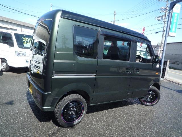 エブリイ ＰＡ　コラムオートマ　ハイルーフ　リフトアップチョイ上げ３５　　ＭＴタイヤ＆ＮＥＷペイントホイール　シートカバー　社外品キーレス　カーキ　ブラックツートン　　ＥＴＣ　ドラレコ付　積載量３５０ｋｇ（25枚目）