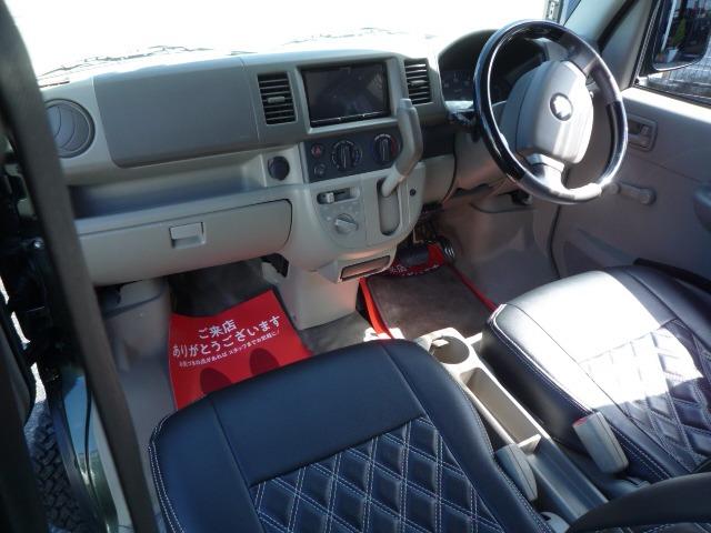 エブリイ ＰＡ　コラムオートマ　ハイルーフ　リフトアップチョイ上げ３５　　ＭＴタイヤ＆ＮＥＷペイントホイール　シートカバー　社外品キーレス　カーキ　ブラックツートン　　ＥＴＣ　ドラレコ付　積載量３５０ｋｇ（55枚目）