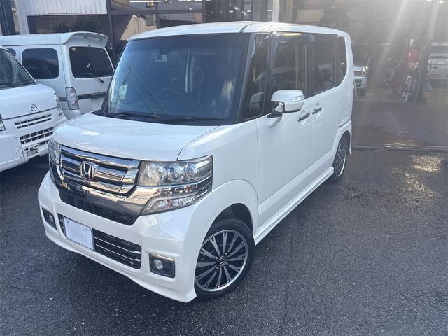 Ｎ－ＢＯＸカスタム Ｇ・ターボＬパッケージ　ＣＶＴ　両側電動スライド　フルセグナビ　ドラレコ　ＥＴＣ　バックカメラ　ステアリングリモコン　サンシェード　パドルシフト　キーフリー（2枚目）