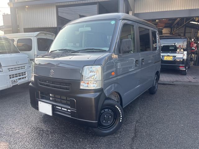 エブリイ PA グレー×ブラック2トーン塗装 社外LEDテールランプ流れるウインカー カーボン調ピラー ラプター塗装 OPTちょい上げリフトアップキット35mm OPT社外キーレスリモコン(3枚目)