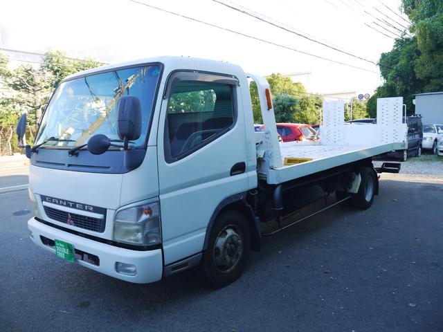キャンター 超ロングＤＸターボ　積載車　荷台極東フルフラット　荷台リモコン有　積載２９５０ｋｇ　６速　ディーゼルターボ　記録簿／１２ヵ月記録１５枚以上有り（2枚目）