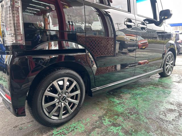 N-BOXカスタム G・Lパッケージ コンピューター診断済 走行4.4万キロ 後期 メモリーナビ Bluetoothオーディオ DVD フルセグ 自動ドア HIDライト フォグランプ 社外アルミ バックシートテーブル リアスライドシート(13枚目)