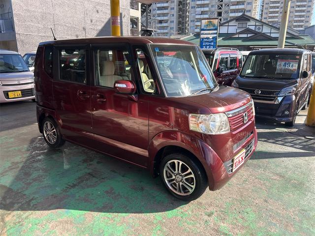 N-BOX G・Lパッケージ パワースライドドア 純正CDデッキ ステアスイッチ スマートキー プッシュスタート オートエアコン 純正アルミ(2024年製タイヤ) アームレスト コンピューター診断済み(8枚目)