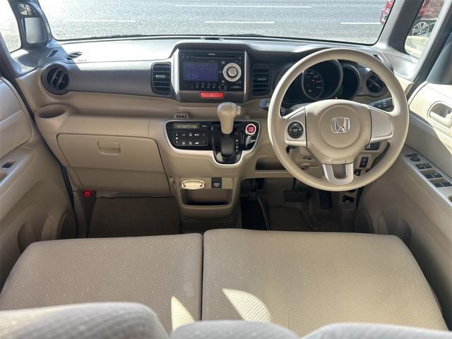 N-BOX G・Lパッケージ パワースライドドア 純正CDデッキ ステアスイッチ スマートキー プッシュスタート オートエアコン 純正アルミ(2024年製タイヤ) アームレスト コンピューター診断済み(31枚目)