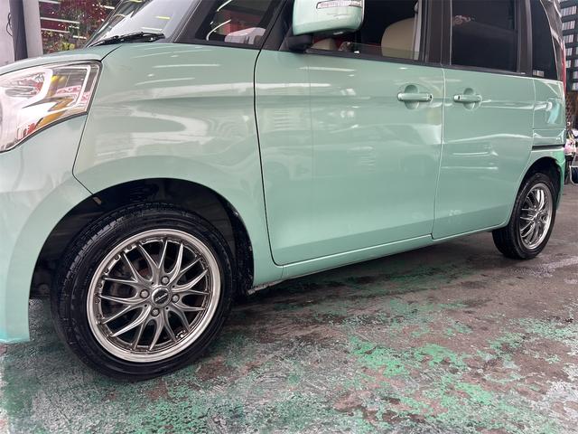 スペーシア Ｔ　水冷直列３気筒ＩＣターボ　メモリーナビ　Ｂｌｕｅｔｏｏｔｈオーディオ　ＤＶＤ　ワンセグ　パワースライドドア　スマートキー　ベンチシート　アームレスト　シートカバー　社外アルミホイール　車検９／４／２５（9枚目）