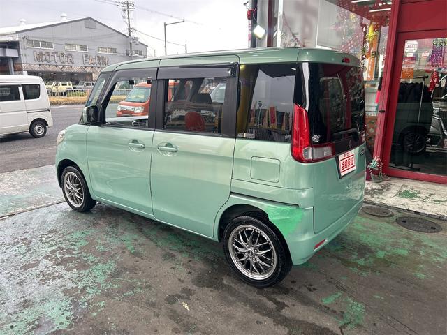 スペーシア Ｔ　水冷直列３気筒ＩＣターボ　メモリーナビ　Ｂｌｕｅｔｏｏｔｈオーディオ　ＤＶＤ　ワンセグ　パワースライドドア　スマートキー　ベンチシート　アームレスト　シートカバー　社外アルミホイール　車検９／４／２５（10枚目）