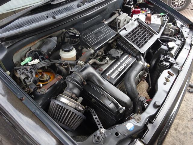 セルボ・モード ＳＲ－ＦＯＵＲ　Ｆ６Ｂ－ＤＯＨＣ１６Ｖインタークーラーターボ　車高調キット　社外マフラー（34枚目）