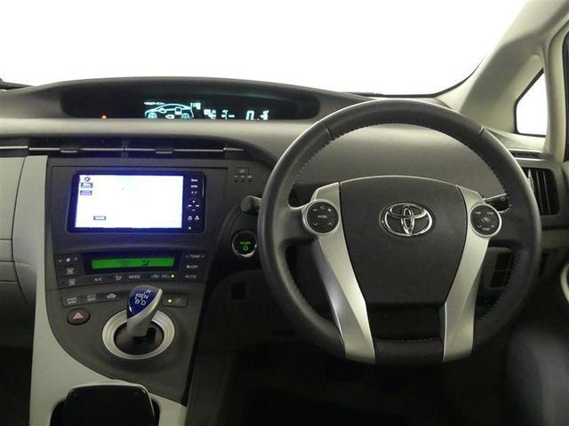 プリウス S LEDエディション フルオートエアコン ナビTV 地デジTV スマートキープッシュスタート AW パワーウィンドー Wエアバッグ イモビ ETC車載器 エアバック サイドエアバック キーレスエントリー LEDへッドライト(4枚目)