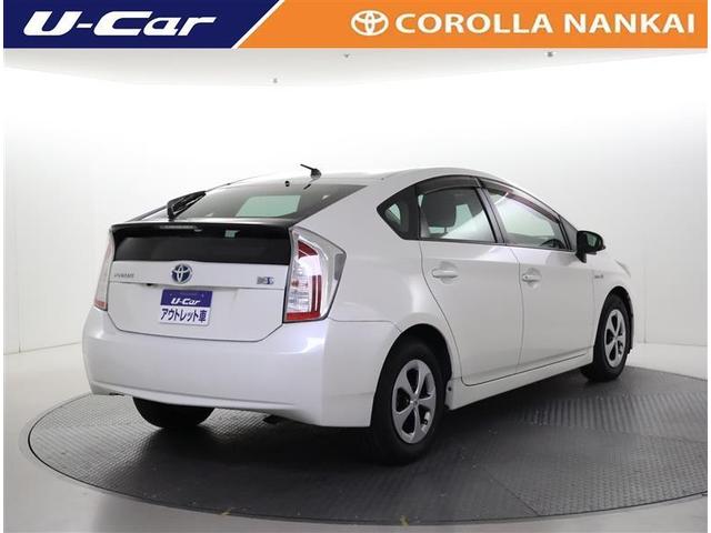 プリウス Ｓ　Ｂモニタ－　フルセグ地デジ　インテリキー　デュアルエアバック　エアＢ　イモビライザー　ドライブレコ－ダ－　ＤＶＤ再生可能　ワンオーナー車　ナビＴＶ　ＡＵＴＯエアコン　横スベリ防止　アルミホイール（3枚目）