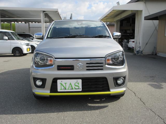 アルトワークス ベースグレード　インタークーラーターボ　５速オートギヤシフト　ＫＹＢサス　レーダーブレーキサポート　パドルシフト　ＨＩＤヘッドライト　ＳＤナビ　フルセグＴＶ　ＥＴＣ　パワーチャンバー　走行１１８６０ＫＭ（2枚目）