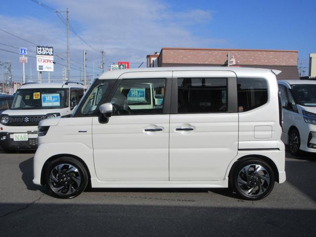 スペーシアカスタム ハイブリッドXSターボ スズキコネクト対応9インチ全方位モニター付メモリーナビ フルセグTV ステアリングヒーター シートヒーター パドルシフト 両側自動ドア セーフティーサポート HUD LEDヘッド&フォグ 1オーナー(6枚目)