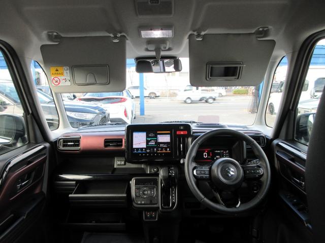 スペーシアカスタム ハイブリッドXSターボ スズキコネクト対応9インチ全方位モニター付メモリーナビ フルセグTV ステアリングヒーター シートヒーター パドルシフト 両側自動ドア セーフティーサポート HUD LEDヘッド&フォグ 1オーナー(61枚目)