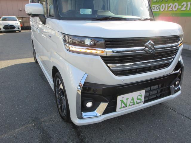 スペーシアカスタム ハイブリッドXSターボ スズキコネクト対応9インチ全方位モニター付メモリーナビ フルセグTV ステアリングヒーター シートヒーター パドルシフト 両側自動ドア セーフティーサポート HUD LEDヘッド&フォグ 1オーナー(65枚目)