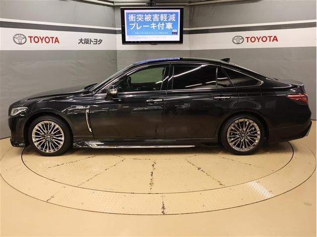 クラウンハイブリッド G-エグゼクティブ 本革シート シートヒーター 純正アルミ サンルーフ フルセグ メモリーナビ DVD再生 バックカメラ TSS衝突被害軽減システム ナビ連動ETC2.0 LEDヘッドランプ フルエアロ(3枚目)