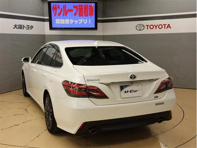 クラウンハイブリッド S スポーツスタイル サンルーフ フルセグ メモリーナビ DVD再生 バックカメラ 衝突被害軽減システム ETC LEDヘッドランプ 車線逸脱装置 オートマチックハイビーム(4枚目)