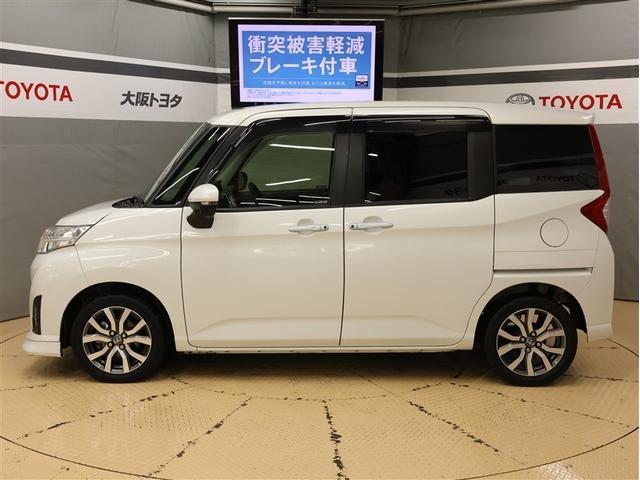 ルーミー カスタムＧ－Ｔ　純正アルミ　オートクルーズ　フルセグ　メモリーナビ　ＤＶＤ再生　衝突被害軽減システム　ナビ連動　オートマチックハイビーム　ＥＴＣ　両側電動スライド　ＬＥＤヘッドランプ　アイドリングストップ（3枚目）