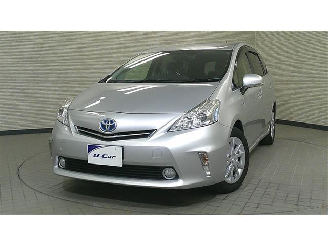 プリウスアルファ S スマキ- リモコンキー 横滑り防止装置付き PW Bカメラ ナビ・TV サイドエアB ワンオナ ETC車載器 ABS付き アルミホイール 1セグTV メモリーナビゲーション パワーステアリング イモビ(3枚目)