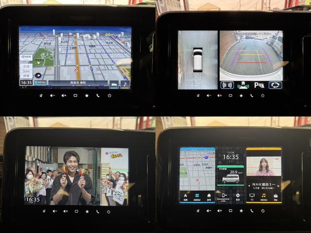 ワゴンＲスマイル ハイブリッドＸ　両側電動スライドドア　純正９インチナビ　全周囲カメラ　フルセグ　Ｂｌｕｅｔｏｏｔｈ　ヘッドアップディスプレイ　運転席シートヒーター　オートエアコン　アダプティブクルーズ　障害物センサー　フロアマット（12枚目）