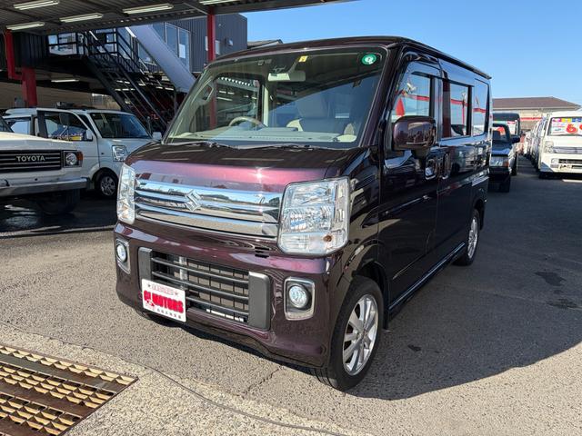 エブリイワゴン PZターボ 最長18年保証 パワースライドドア ブレーキサポートシステム スマートキー HID 電動格納ミラー フォグライト 14インチアルホイール ナビ ETC(3枚目)