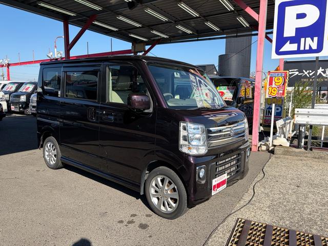 エブリイワゴン PZターボ 最長18年保証 パワースライドドア ブレーキサポートシステム スマートキー HID 電動格納ミラー フォグライト 14インチアルホイール ナビ ETC(12枚目)