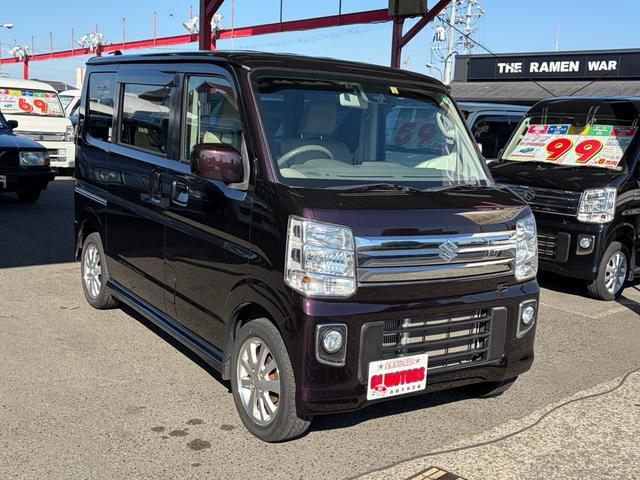 エブリイワゴン PZターボ 最長18年保証 パワースライドドア ブレーキサポートシステム スマートキー HID 電動格納ミラー フォグライト 14インチアルホイール ナビ ETC(13枚目)