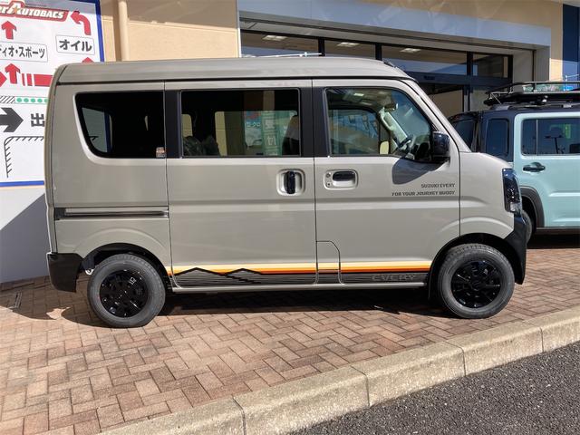 エブリイ Jリミテッド 届出済未使用車 両側パワースライドドア 運転席シートヒーター 純正LEDヘッドライト 専用サイドデカール セーフティサポート リアパーキングセンサー プッシュスタート&スマートキー(5枚目)