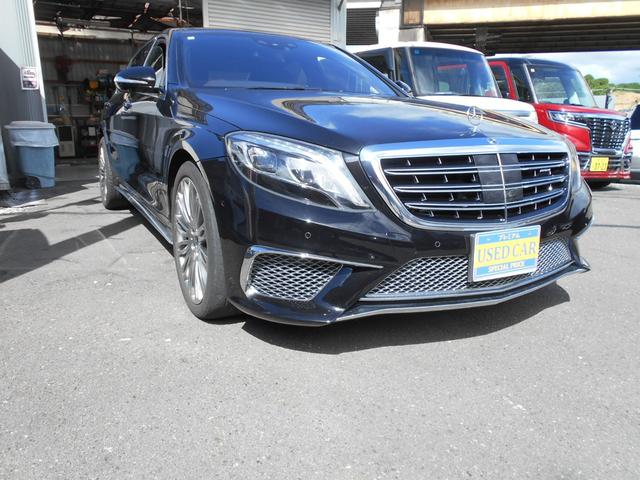 Ｓクラス Ｓ３００ｈロング　純正ナビフルセグＴＶ　Ｓ６５エクステリア　マイバッハ２０インチアルミ　マイバッハグリル　パワートランク　黒革シート・サンルーフ　ブルメスタサウンド　３６０度モニター　全席シートヒーター＆ベンチレーター（3枚目）