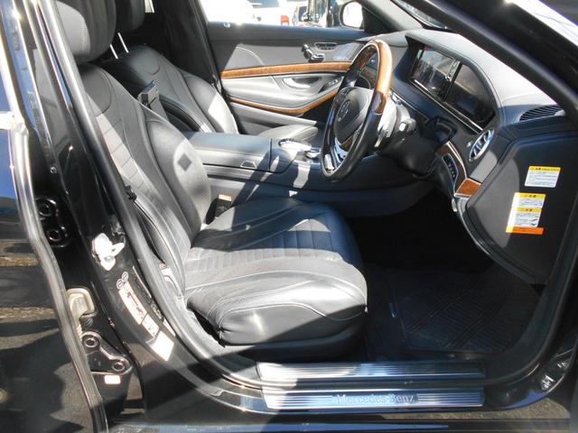 Ｓクラス Ｓ３００ｈロング　純正ナビフルセグＴＶ　Ｓ６５エクステリア　マイバッハ２０インチアルミ　マイバッハグリル　パワートランク　黒革シート・サンルーフ　ブルメスタサウンド　３６０度モニター　全席シートヒーター＆ベンチレーター（6枚目）