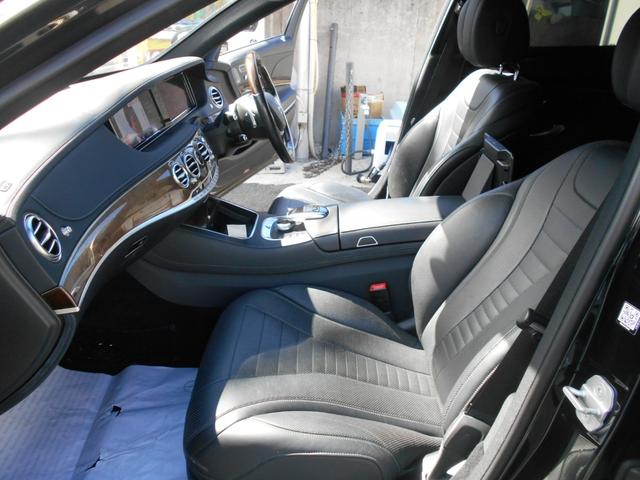 Ｓクラス Ｓ３００ｈロング　純正ナビフルセグＴＶ　Ｓ６５エクステリア　マイバッハ２０インチアルミ　マイバッハグリル　パワートランク　黒革シート・サンルーフ　ブルメスタサウンド　３６０度モニター　全席シートヒーター＆ベンチレーター（8枚目）