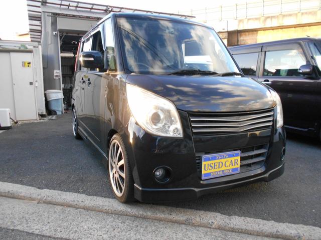 パレット ＸＳ　禁煙車　ナビ　フルセグテレビ　Ｂｌｕｅｔｏｏｔｈ　ＨＩＤヘッドライト　左リアパワースライドドア　プッシュスタート　スマートキー　ローダウン　フルエアロ　社外１６インチアルミ　前後ドライブレコーダー（3枚目）