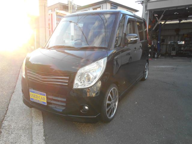 パレット ＸＳ　禁煙車　ナビ　フルセグテレビ　Ｂｌｕｅｔｏｏｔｈ　ＨＩＤヘッドライト　左リアパワースライドドア　プッシュスタート　スマートキー　ローダウン　フルエアロ　社外１６インチアルミ　前後ドライブレコーダー（5枚目）