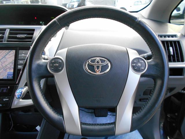 プリウスアルファ Ｓ　８インチナビ　フルセグテレビ　Ｂｌｕｅｔｏｏｔｈ　ＤＶＤ再生（18枚目）