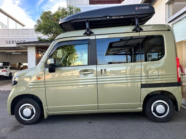 N-VAN+スタイル ファン キャンピング仕様 Hセンシング LEDヘッド&フォグランプ Dオーディオ 社外ナビ TV Bluetooth接続 ETC ACC テーブル INNO製ルーフボックス(2枚目)