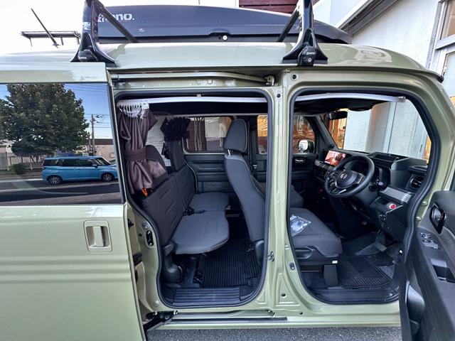 N-VAN+スタイル ファン キャンピング仕様 Hセンシング LEDヘッド&フォグランプ Dオーディオ 社外ナビ TV Bluetooth接続 ETC ACC テーブル INNO製ルーフボックス(61枚目)