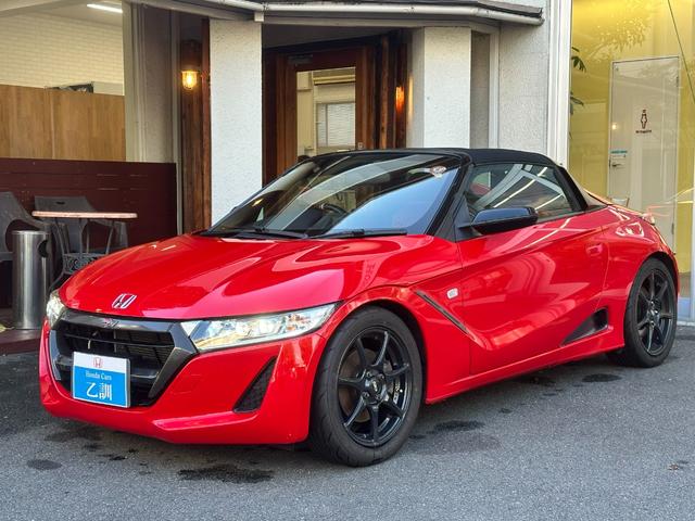 S660 MUGEN RA 無限BBSアルミ 無限BLISTEIN車高調 無限赤革スポーツシート F6MT 純正センターディスプレイ 追加メーター ロールトップ ETC Bモニタ(13枚目)