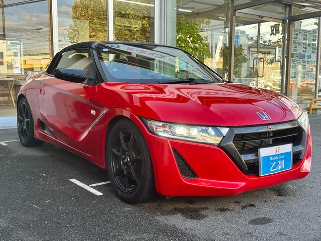 S660 MUGEN RA 無限BBSアルミ 無限BLISTEIN車高調 無限赤革スポーツシート F6MT 純正センターディスプレイ 追加メーター ロールトップ ETC Bモニタ(14枚目)