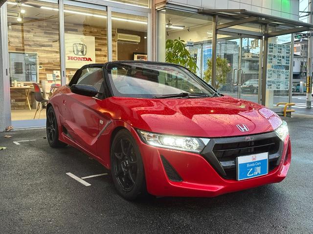 S660 MUGEN RA 無限BBSアルミ 無限BLISTEIN車高調 無限赤革スポーツシート F6MT 純正センターディスプレイ 追加メーター ロールトップ ETC Bモニタ(29枚目)