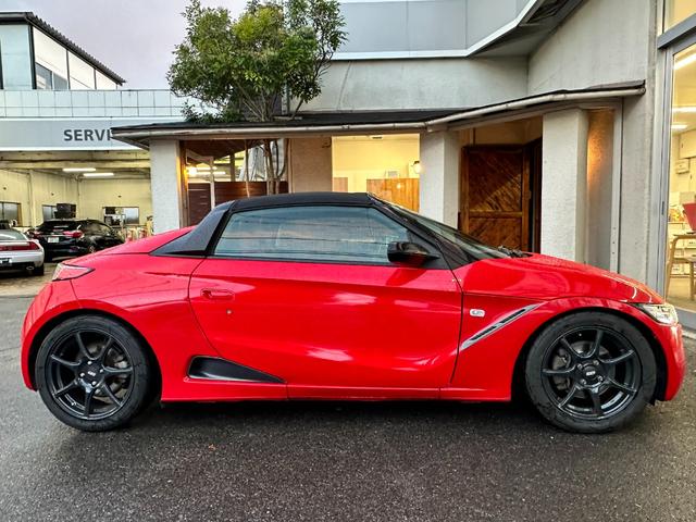 S660 MUGEN RA 無限BBSアルミ 無限BLISTEIN車高調 無限赤革スポーツシート F6MT 純正センターディスプレイ 追加メーター ロールトップ ETC Bモニタ(31枚目)