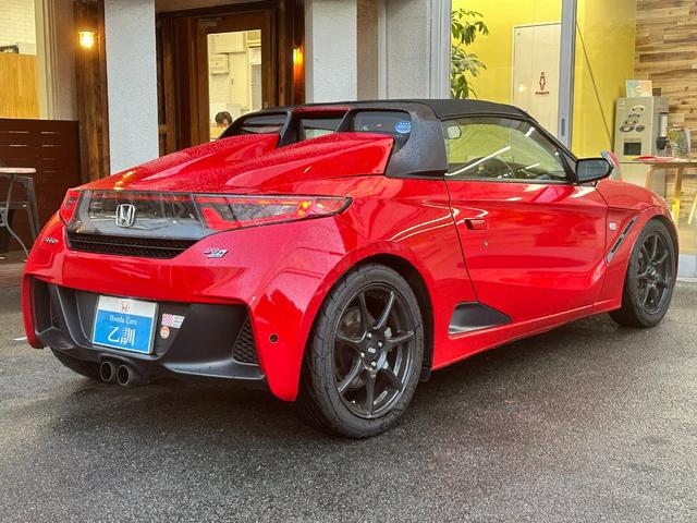 S660 MUGEN RA 無限BBSアルミ 無限BLISTEIN車高調 無限赤革スポーツシート F6MT 純正センターディスプレイ 追加メーター ロールトップ ETC Bモニタ(38枚目)