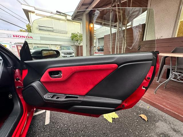 S660 MUGEN RA 無限BBSアルミ 無限BLISTEIN車高調 無限赤革スポーツシート F6MT 純正センターディスプレイ 追加メーター ロールトップ ETC Bモニタ(57枚目)