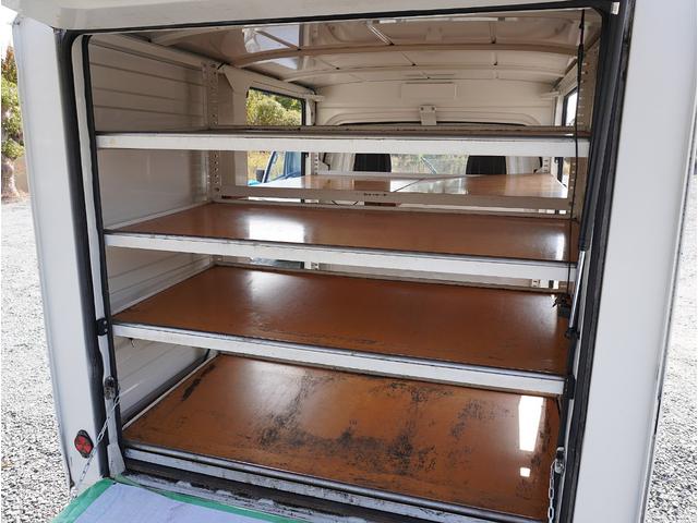 ハイゼットトラック 移動販売・宅配仕様車 AT 両側スライド リア跳上+下アオリ上下2分割バックドア ハイルーフ ルーフキャリア&拡声器 荷室スモークガラス 庫内灯 前後ドラレコ 社外CD・USBデッキ エアコンパワステ(36枚目)